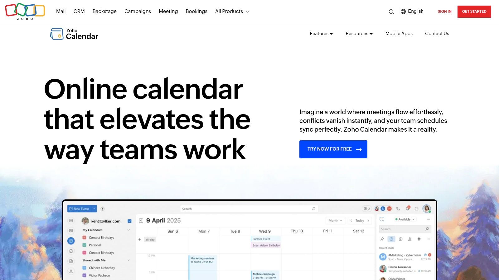 Zoho Calendar